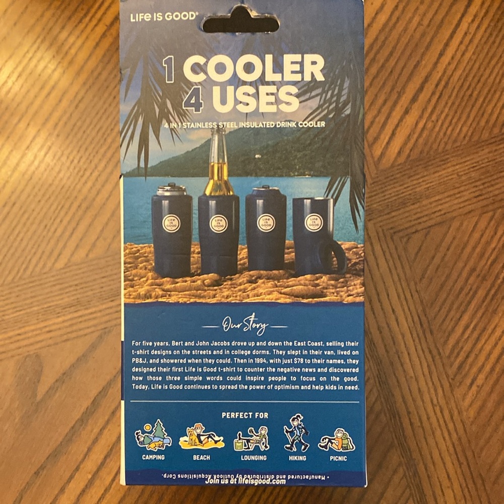 Life Is Good Jeep Slim Can & Bottle Cooler NWT 7” tall - Picture 4 of 8